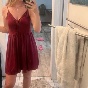 Roxy Sun Dress Pretty Red with Knitted Design